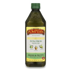 Pompeian Gourmet Selection Extra Virgin Olive Oil, First Cold Pressed, Fresh & Fruity Flavor, Perfect for Roasting & Sautéing, 24 FL. OZ.