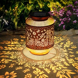 Dragonfly Solar Lanterns Outdoor Waterproof, Hanging Solar Garden Lights, Metal Solar Lights for Yard, Patio, Lawn, Pathway, Garden Decor, Gardening Gifts for Women, Mom, Grandma