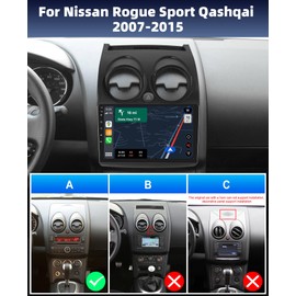 UNITOPSCI 2G+64G Android 13 Car Radio for Nissan Rogue Sport Qashqai 2007-2015, Wireless CarPlay Android Auto, 9 Inch 1080P Touchscreen Car Stereo, GPS/WiFi/BT, FM/RDS/EQ, 26 UI, Backup Camera/SWC/MIC