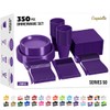 350 Pcs Purple Plastic Plates For Party, Purple Disposable Plates