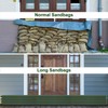 6 Pack Long Canvas Sandbags,Thickened Water barriers for Flooding with