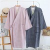 QCHOMEE Bathrobe, Jinbei, Pajamas, Yukata, Men's, Women's, 100% Cotton, Texture,