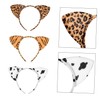Gatuida 9pcs Leopard Print Cat Ear Headbands Plush Fuzzy Animal