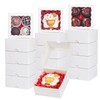 50pcs 3¼"X3¼X1½ Inch Bakery Boxes with Window Cookies Boxes Soap