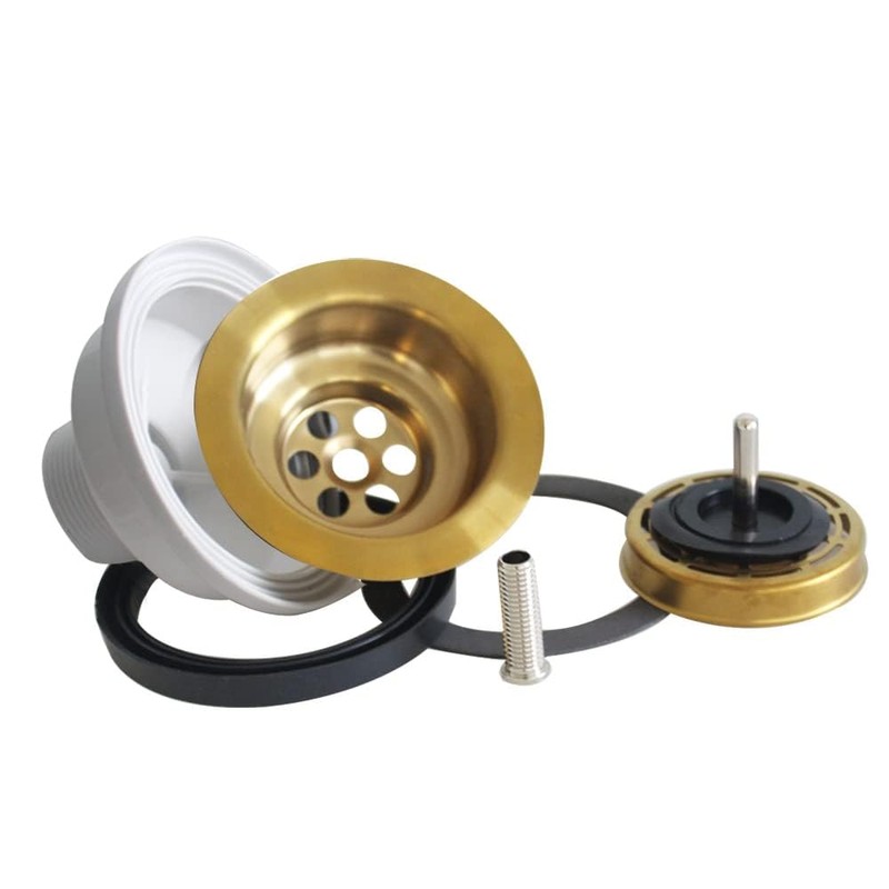 Talea Kitchen Sink Strainer 114mm Brushed Gold Drain System Basket