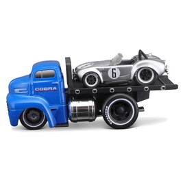 Maisto 11548 1/64 Muscle Machines 1950 Ford COE Flatbed / 1964 Shelby Cobra Silver Minicar Diecast Car