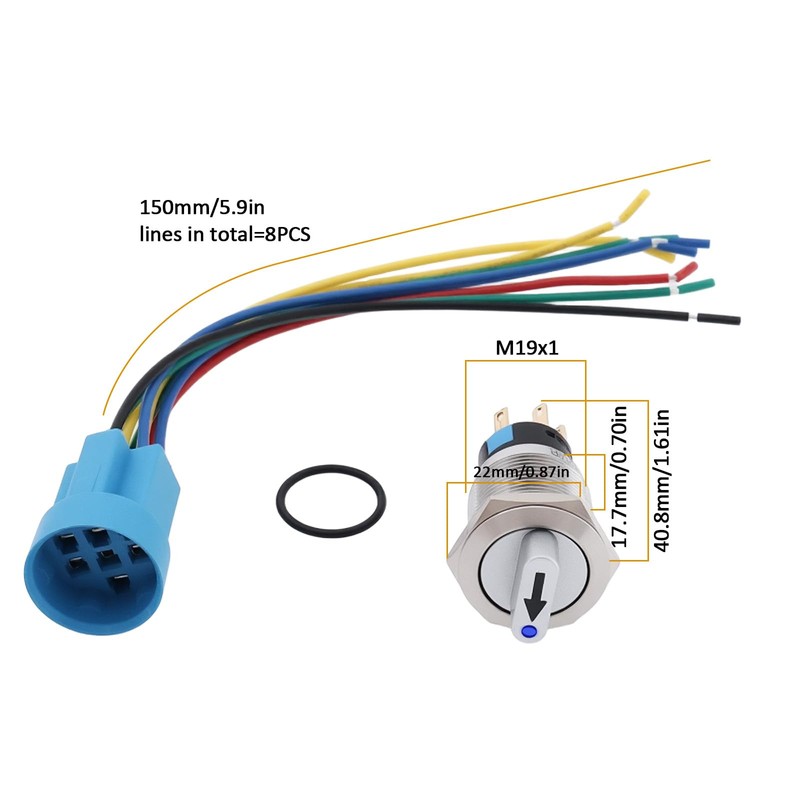 Be In Your Mind Set of 19mm (3/4") 3-Position Rotary