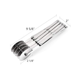5 Wheel Stainless Steel Pastry Cutter,Expandable Pizza Slicer,Adjustable Cutter Roller Cookie Dough Cutter Divider