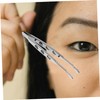 Baluue 3pcs Meibomian Gland Expressor Metal Eyelid Tweezers Angled Pointed
