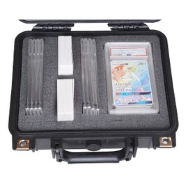 Case Club Graded Card Storage Box Fits up to 34 Card Slabs, or 100+ Sleeve Top Loaders- Travel Case fits Pokemon, MTG, & Sports Trading cards in Waterproof Exterior with Customizable Foam Interior