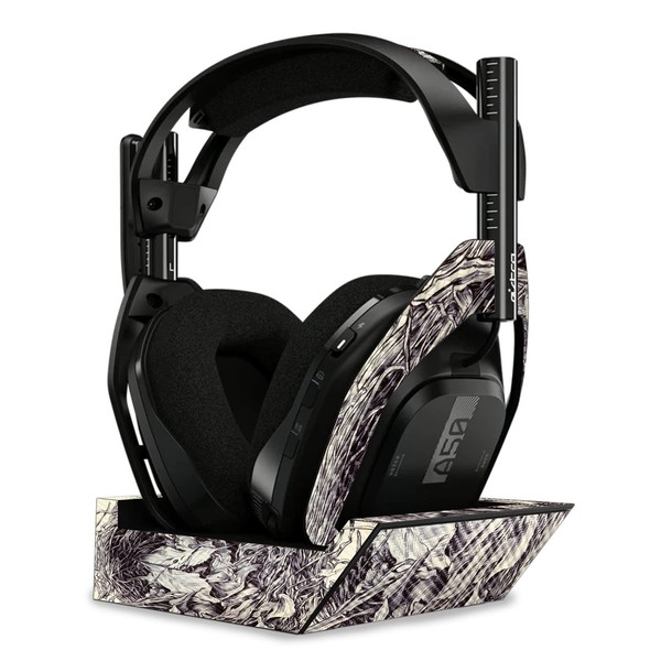 MightySkins Carbon Fiber Skin Compatible with Astro A50 Wireless Headphones