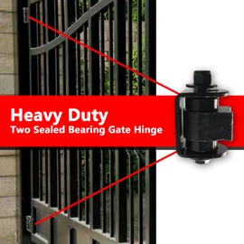 2Pack Heavy Duty Sealed Bearing Gate Hinge,Adjustable Yoke Pivot Bearing Gate Hinge,Weld onto The Gate for Welding on Larger Iron or Steel Vehicular Pedestrian Gates