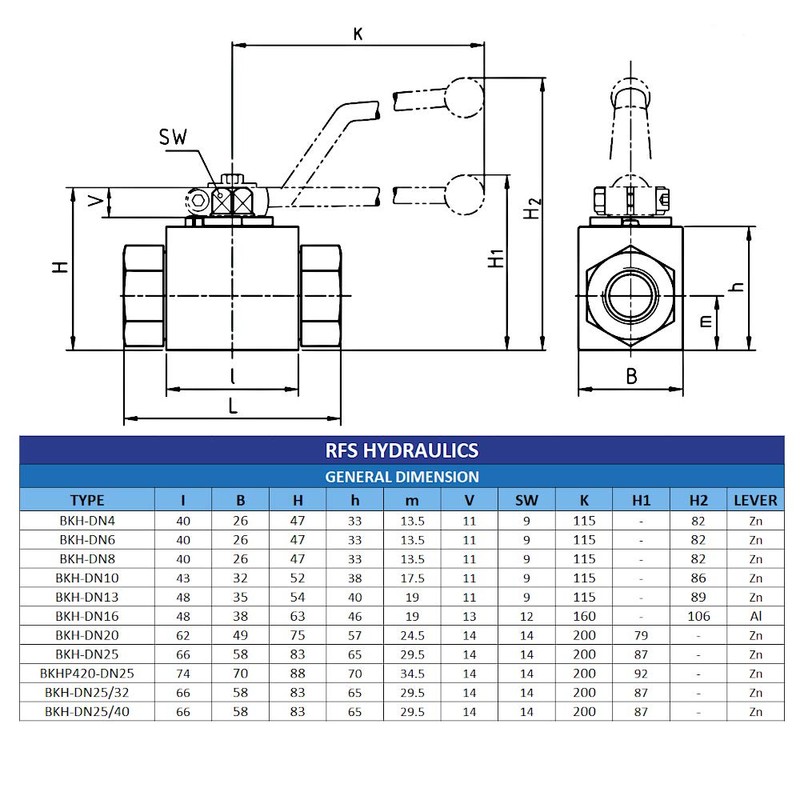 MHA-Zentgraf German Carbon Steel High Pressure Ball Valve, 1/2” NPT