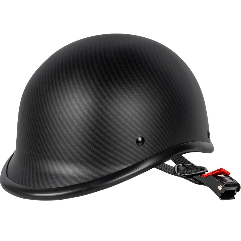 Yesmotor Vintage Motorcycle Half Helmet - Lightweight Low Profile Open-Face
