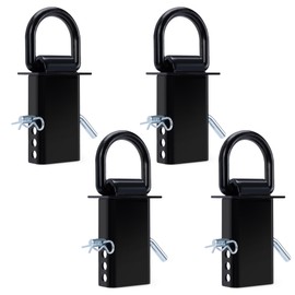 Lonffery Stake Pocket D Rings, 4PCS 18000lbs Heavy Duty Stake Pocket Tie Down for Utility Trailers and Flatbed Cargo Trucks