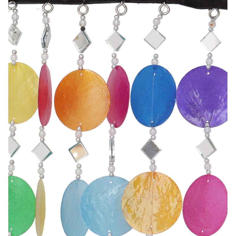 GURU SHOP Shell Mobile, Ethnic Wind Chime, Sun Catcher, Colourful,
