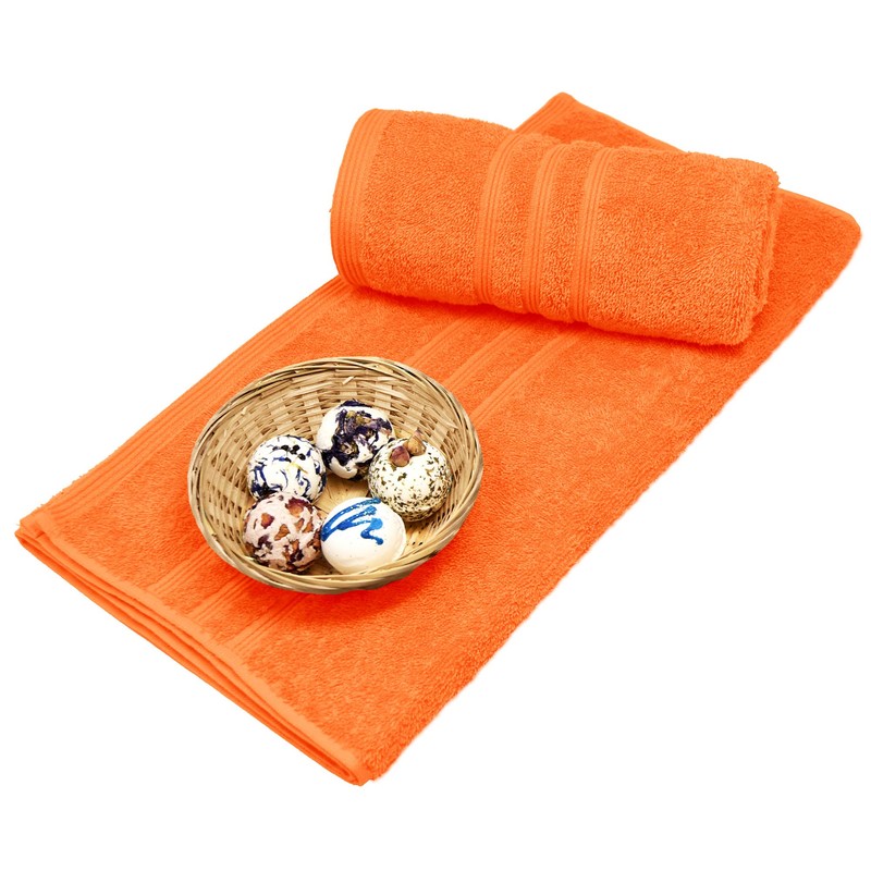 Lashuma Hand Towels Set Orange Clementines, 2 x Terry Towelling