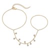 Yellow Gold Plated Hand Chains Bracelet for Women | Dainty