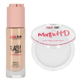 Maquillaje Pink Up Easy Cover + Polvo Matte Hd
