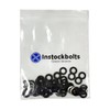 #6 x 0.375 OD SAE Black Flat Washer, 18-8 (304)