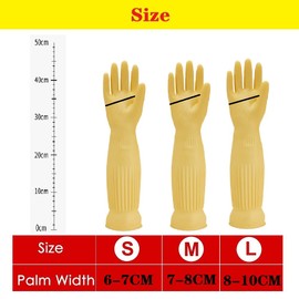 Cleaning Gloves, Waterproof and Oil Resistant Rubber Glove for Kitchen Cleaning, Clothing, Household Cleaning, Dishwashing, Car Washing, Indoor and Outdoor Cleaning, Pet Grooming (Yellow,