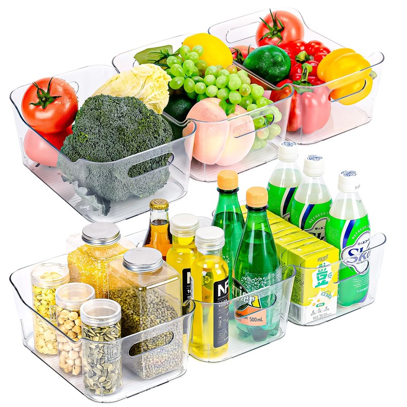 CiWiVOKi Clear Plastic Storage Bins, Set of 12, Multi-Use Organization