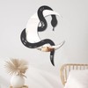 OYEFLY Black Snake and Crescent Moon Mirror Wall Decor,Gothic Snake