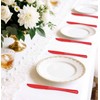 50 PCS Red Plastic Knives Disposable Utensils Heavy Duty Red