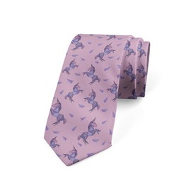 Ambesonne Men's Tie, Polygonal Monochrome Layout, 3.7", Lilac Blue Violet