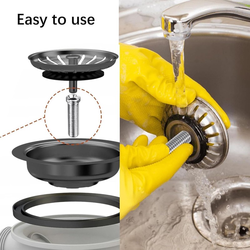 Zhenghebuy Sink Basket Screw,2 Pieces 35mm Hollow Kitchen Sink Plug