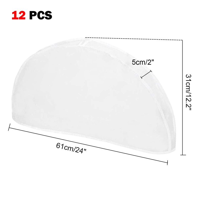 12PCS PEVA Garment Shoulder Covers for Clothes, Breathable Protective Shoulder