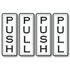 Door Sign Set, Push Pull Vinyl Stickers, 1.75 x 5
