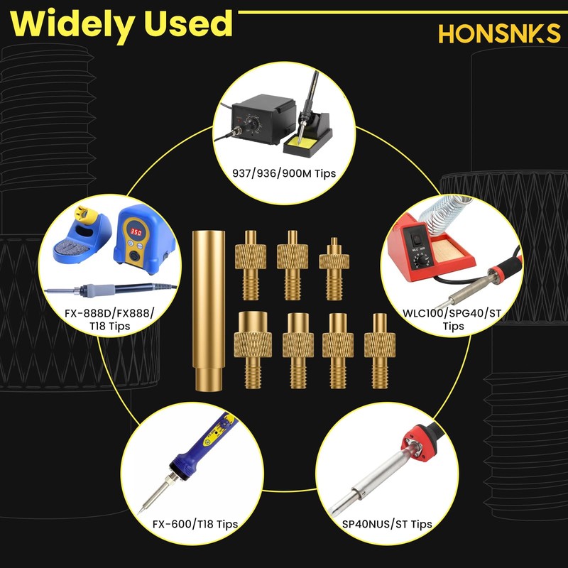 HONSNKS 2 Sets Heat-Set Insert Tips, 3D Printer Soldering Tips
