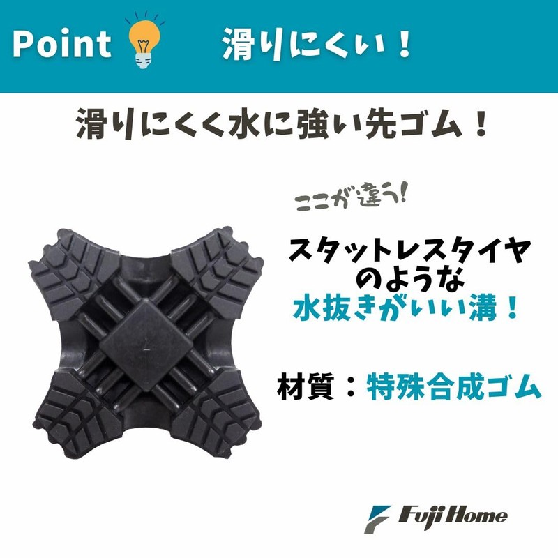 Fuji Home Non-slip Tip Rubber 4-Piece DX Mini 0.75 inch