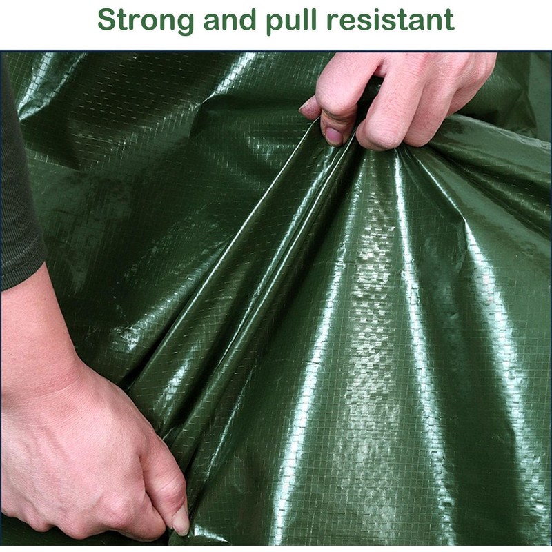 Tarps Heavy Duty Waterproof, Green/Silver 8Mil Polyethylene Tarp Cover with
