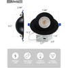 Adetu - 6 Inch 5CCT Black LED Gimbal, 360°+90°Adjustable Directional