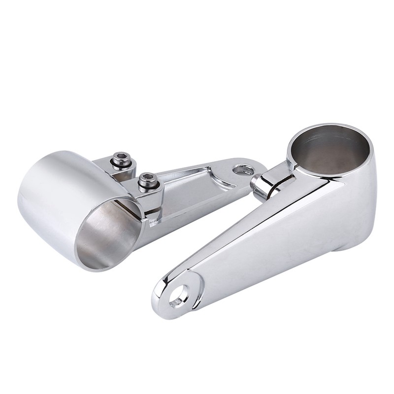 Chrome Motorcycle Headlight Side Mounting Front Fork Bracket for 35mm‑41mm