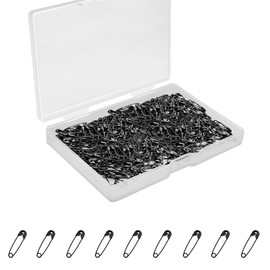 keepsweat 500 Pcs Small Safety Pins,0.75Inch/19mm Small Black Safety Pins for Clothes Rust Resistant Metal Mini Safety Pins Tiny Safety Pins for Art Crafting,Sewing,Jewelry Making,Tags