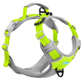 ThinkPet No Pull Harness for Small Medium Large Dogs, Reflective Padded Vest with Handle, Adjustable Star Style