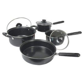 Better Chef F77 4 Piece Non-Stick Cookware Set, Various, Black