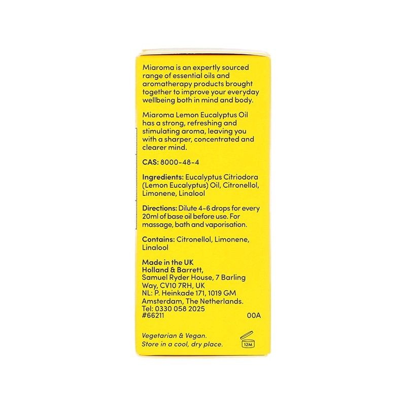 Miaroma Lemon Eucalyptus Pure Essential Oil 10ml
