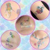 CHARLENT 100 Glitter Styles Temporary Mermaid Tattoos for Kids Party