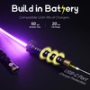 RENGENG Light Up Sword, 40 Inches Rechargeable Pre-Assembled Plastic Replica