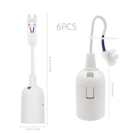 ZHIQIN ZHIQIN 6 Stck E27 Ersatzfassung Wei? Fassung E27 Renovierfassung 4A 250V E27 Fassungen mit Kabel (max.60W) Lampenfassung Baustellenfassung Deckenlampe fr Bauarbeiten