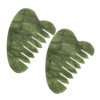 Gatuida 2pcs Natural Jade Scalp Massage Comb Multi Functional Facial