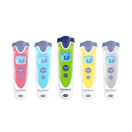 VEROVAL Baby, Infrarot-Thermometer, 3-in-1, digitales Thermometer für Babys, ideal für Fiebermessung zu Hause, schnelle und genaue Messung der Körpertemperatur, berührungslos, Grün