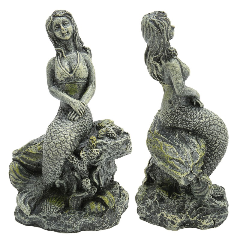 Aquarium Mermaid Statue Safe Resin Beautiful Fish Tank Mermaid Decor
