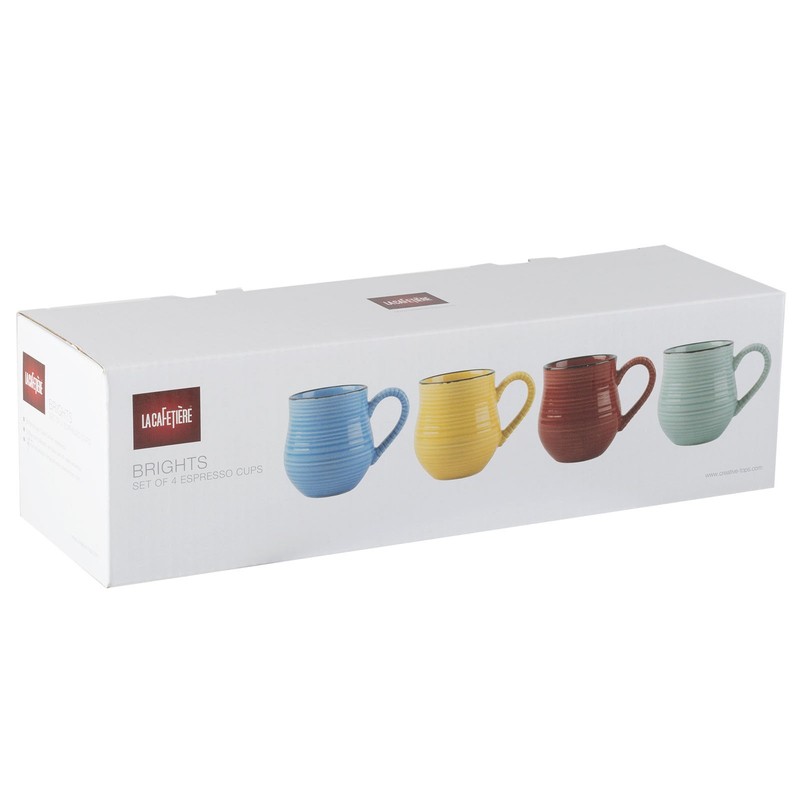La Cafetière Brights set of 4 espresso cups, 100ml