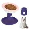 LimxFree Adjustable Ceramic Elevated Cat Bowls, 30° Tilted Raised Cat