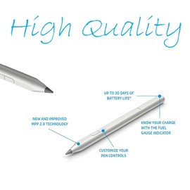CaoXiong Pluma de inclinación recargable MPP 2.0 para HP, 4096 Presión y rechazo de palma (plateado, 3J122AA)